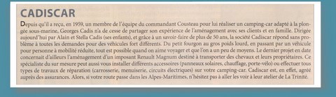 article dans un magazine